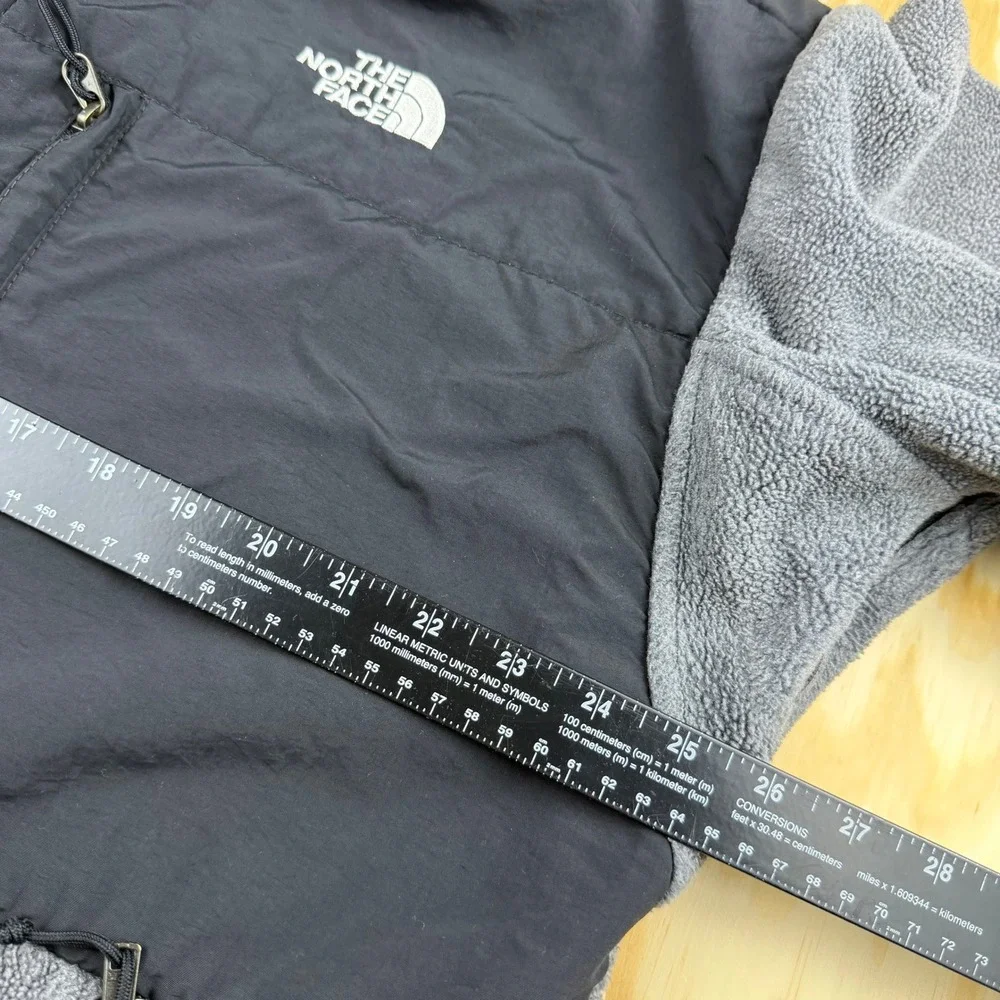 The North Face Denali Fleece Jacket Mens XL Gray Black Full Zip Heavyweight Coat